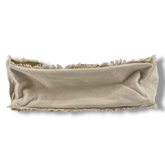 Sel De Mer Paris Canvas Hand Bag Purse Canvas Distressed Handle Zip Close Pocket - Picture 8 of 8